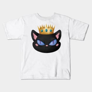 Black cat crown Kids T-Shirt